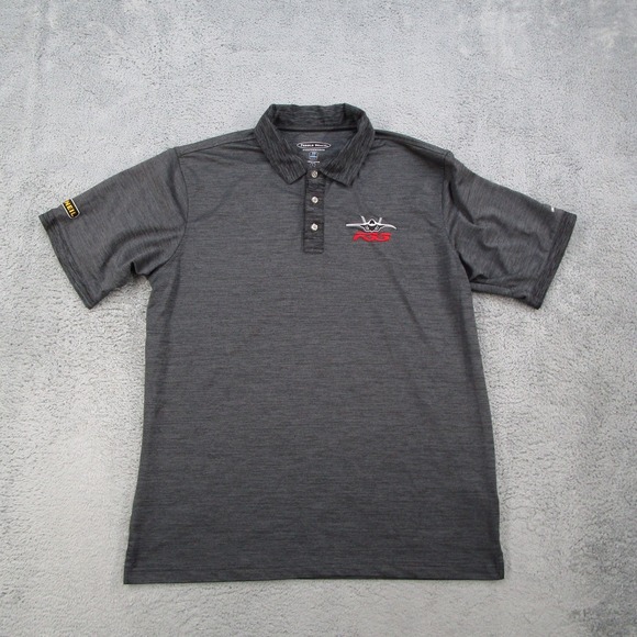 Pebble Beach Performance Mens Large Gray F-35 Lockheed Martin Golf Polo Shirt